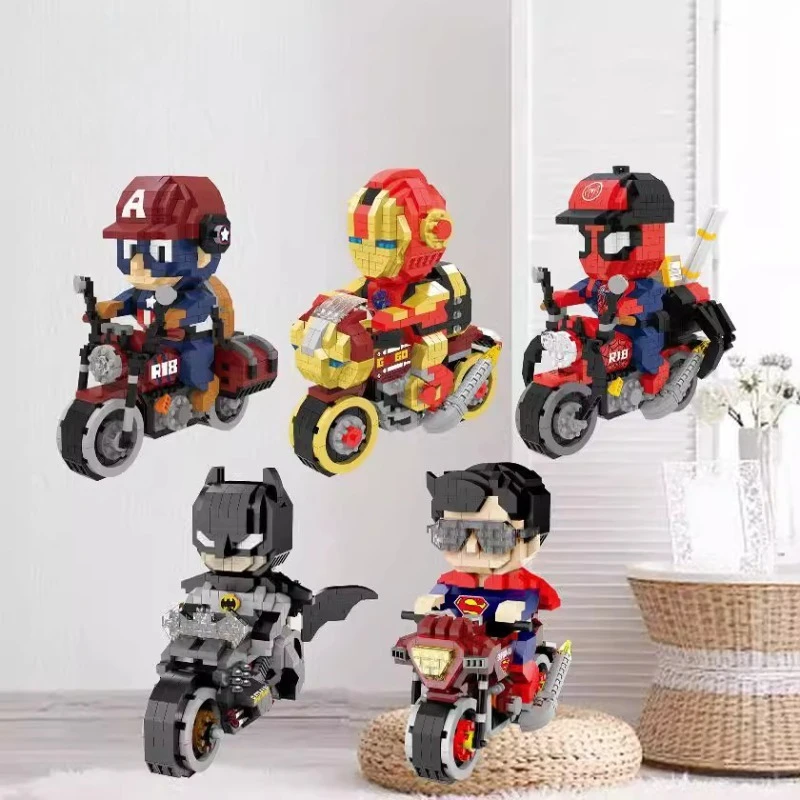 

Детские развивающие креативные конструкторы серии Micro Granule Bat Rider для мальчиков, идеально подходят для сборки, декораций и подарков