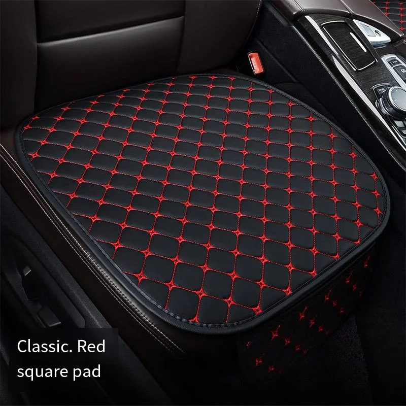 Universal Car Seat Cover PU Leather Waterproo Seat Cushion Auto Chair Protective Cover Auto Protector Pad with Storage Pocket