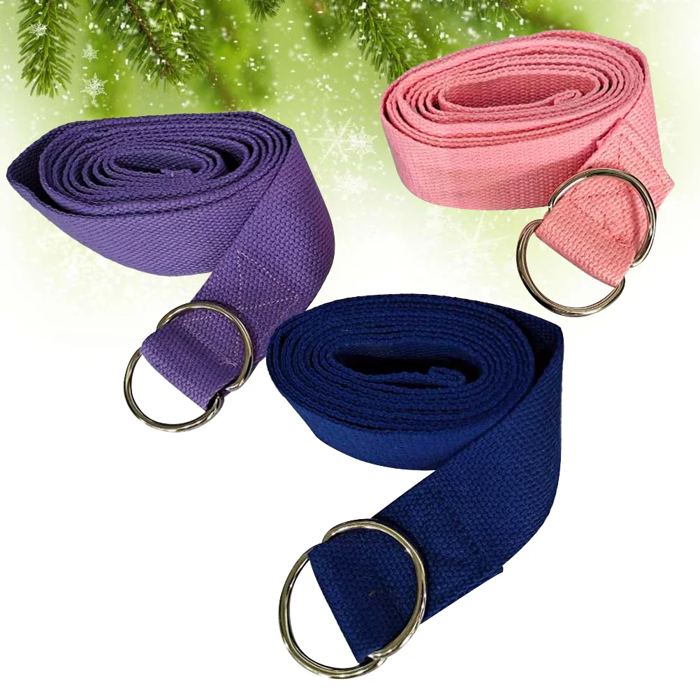 

3pcs Yoga Stretch Bands Double Rings Tension Belt Thickened Pull Strap Fitness Accessories for Workout