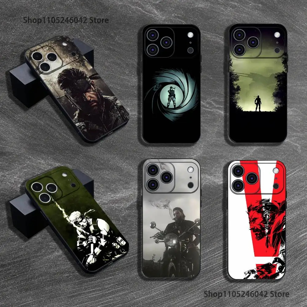 

Game M-Metal G-Gear S-Solid Black Soft Cover Phone Case For iPhone 17,16,15,14,13,12,11,Pro,XS,Max,XR,Plus,E,SE4,Mini
