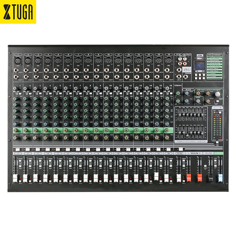 

Xtuga BE-26 Best Quality Professional 26 Channel Mixer Audio Dj System for Stage
