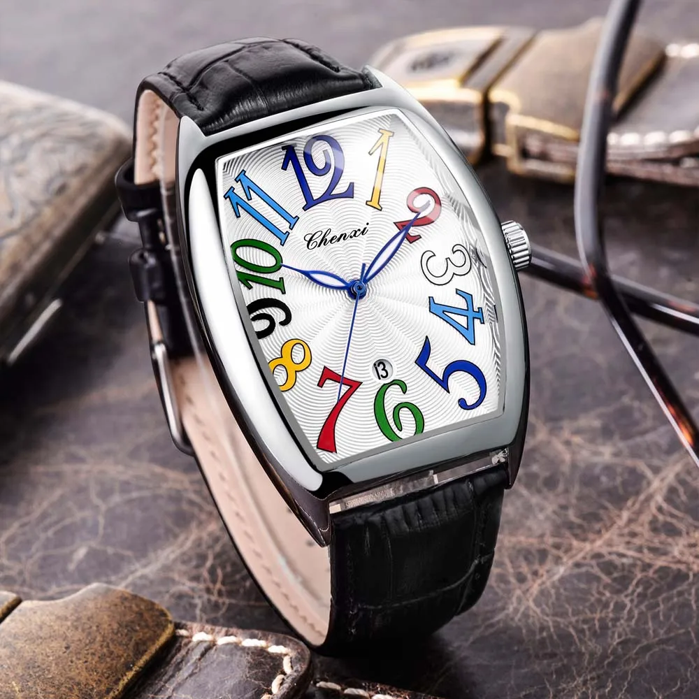 

CHENXI Mens Watches Digital Watch with Calendar Quartz Movement Fashion Watch for Man reloj часы мужские наруч