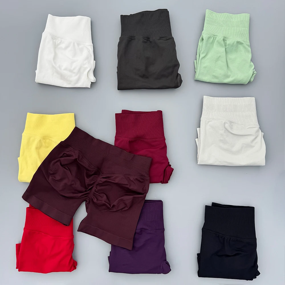 Women Workout Yoga Seamless Gym Booty Shorts 4.5