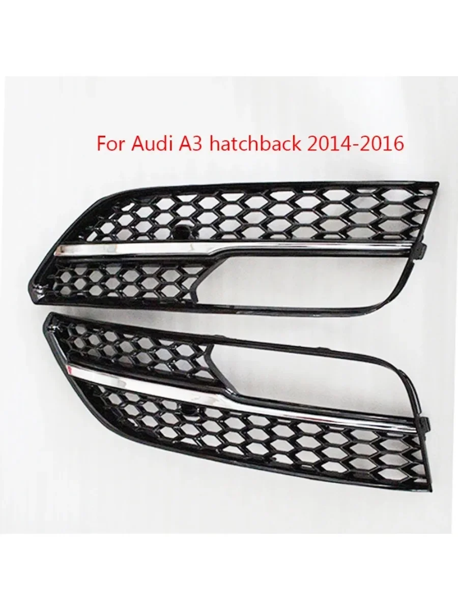 

Car Modified Accessory Black Fog Light Cover Lamp Frame Grille Fits for Audi A3 2014 2015 2016 Fog Light Grille