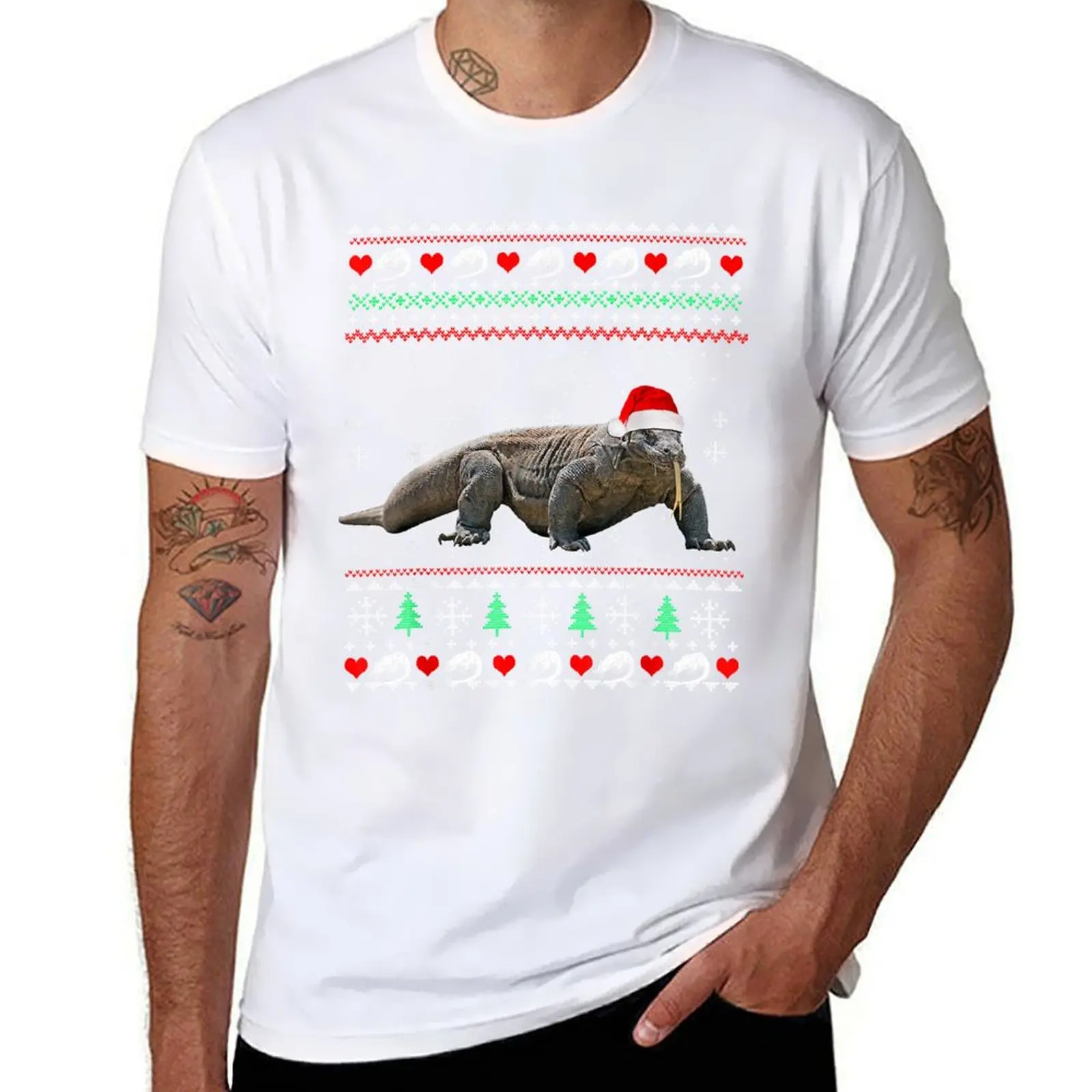 

Komodo Dragon Santa Hat Ugly Christmas Komodo Dragon футболка аниме футболки оверсайз футболка мужская простая футболка