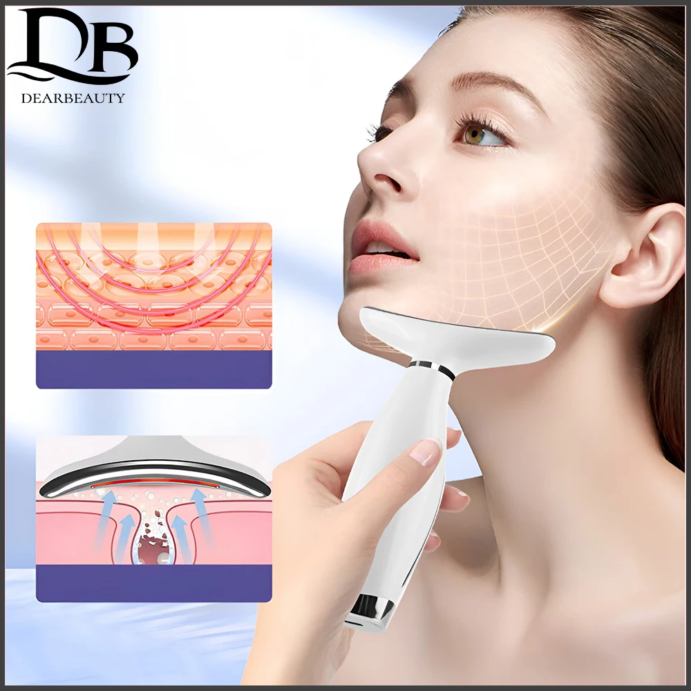 

Exquisite Neck Face Beauty Device Vibration Massage Personal Care Improve Lines Home Use Face Lifting Machine 7 Modes 3 Levels