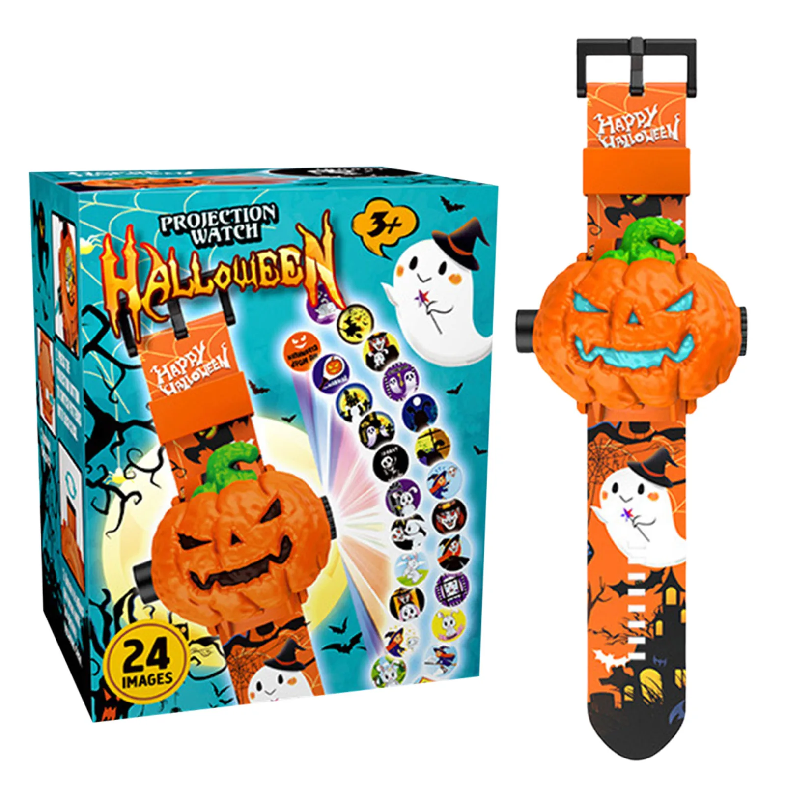 لعب حصيرة اللعب للأطفال هالوين اليقطين الإسقاط مشاهدة التعليم المبكر والذكاء لعبة مضيئة لعبة ساعة الأطفال #1