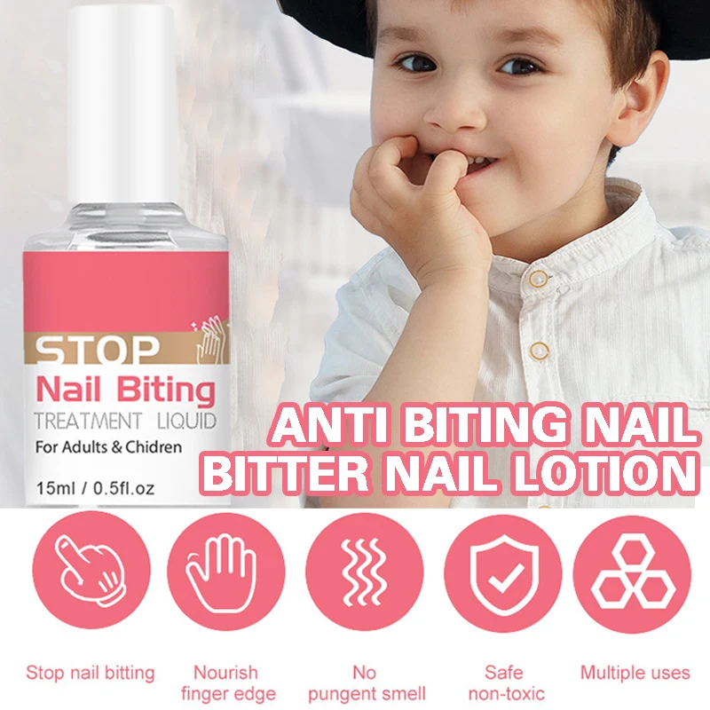 10ml Stop Nail Biting Treatment Liquid Stop Bitter Liquid Cuticle Care Supplies For Children Adults