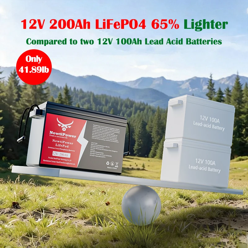 بطارية نيويت باور 12 فولت 200  - مراجعة Rv Lithium Battery 200Ah وسعره