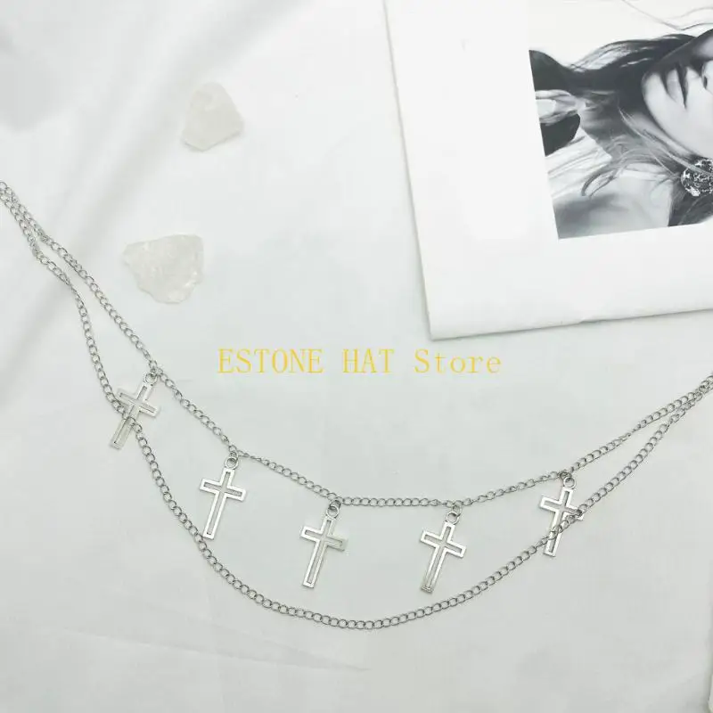49MF Belly Chain Stomach Chain Jewelry y2k Waist Chain Layered Body Chain