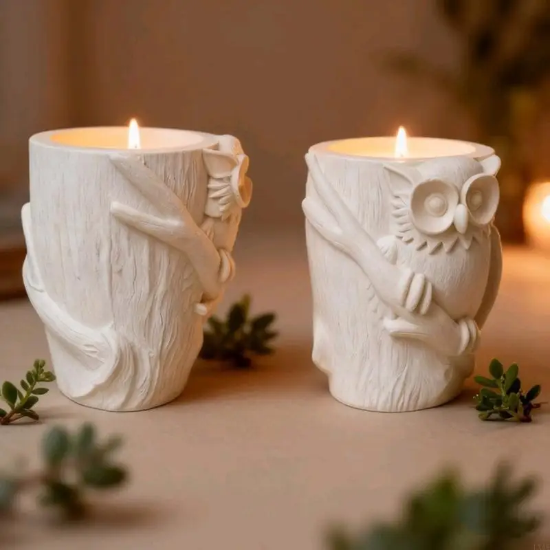 Owl Shaped Silicone Craft Mold Holder Mold For Resin Jewelry Cement Planters Pen Holders DIY Creations