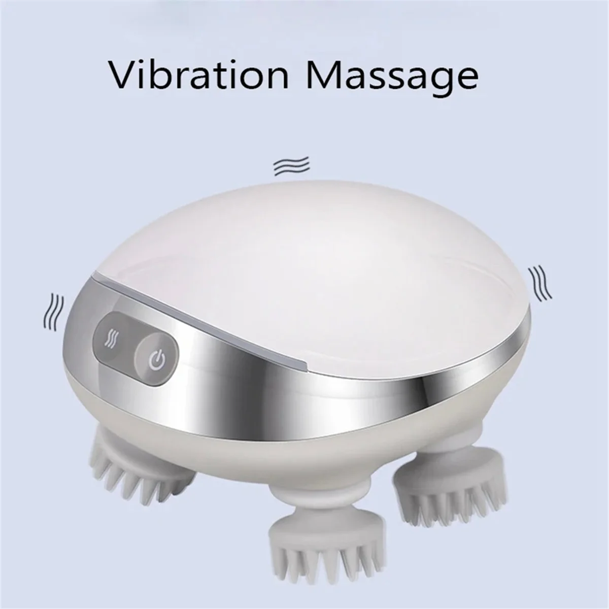 Hot Compress Red Light Head Massage Instrument Charging Dynamic Kneading Vibration Waterproof Scalp Massage Instrument