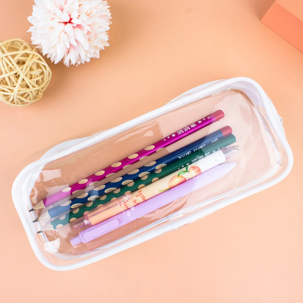 

Transparent PVC Case Large Capacity Waterproof Bag Stationery Portable Stationery Holder Holder Portable Storage