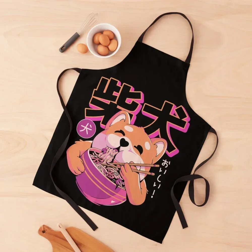 

Shiba Noodles Apron Kitchens Woman Home Utensils kitchen item Apron