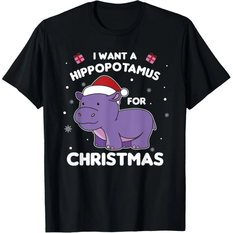 

I Want A hippopotamus for Christmas Sweet Hippos T-Shirt