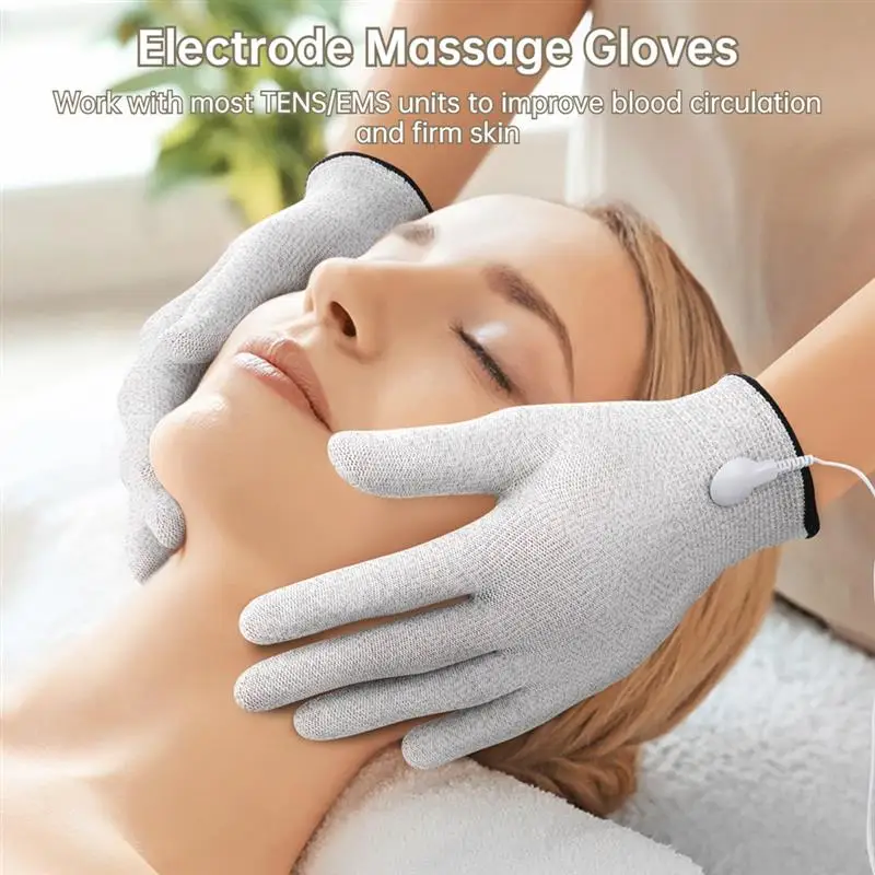 Electrode Gloves Conductive Gloves For Electrotherapy Electrode Massage Gloves Irritation Gloves Improve Blood Circulation