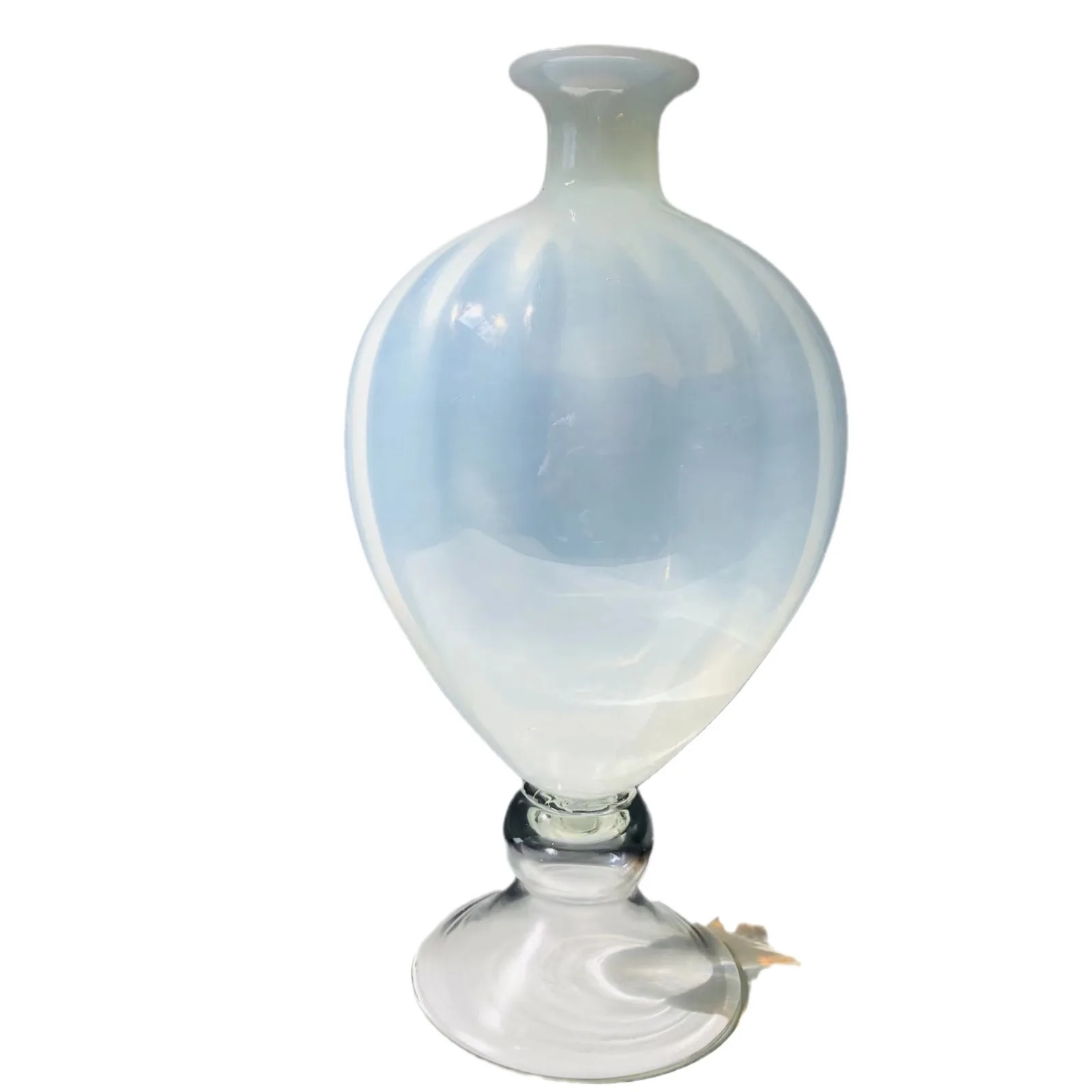 

DSA retro milk glass big belly high feet antique art vase advanced flower ware soft decoration niche home