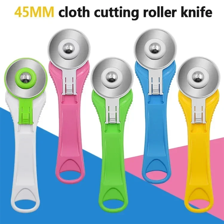 

DIY Sewing Accessories 45mm Patchwork Roller Wheel Knife Cloth Cutting Leather Paper Fabric Craft Fabrics Rotary Cutter