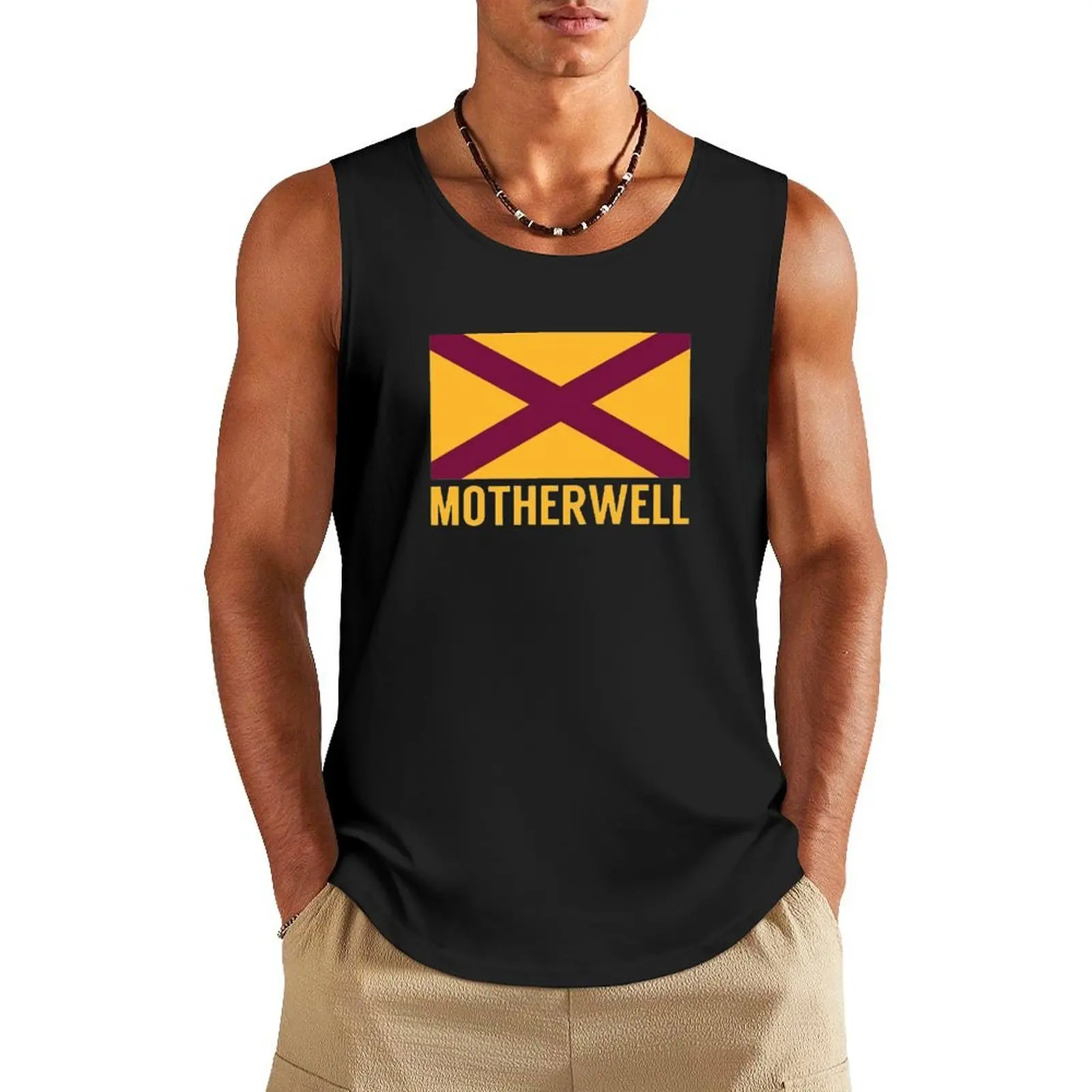 

Motherwell Scottish FC Tank Top t shirt Men's t-shirts plain t-shirt men clothing