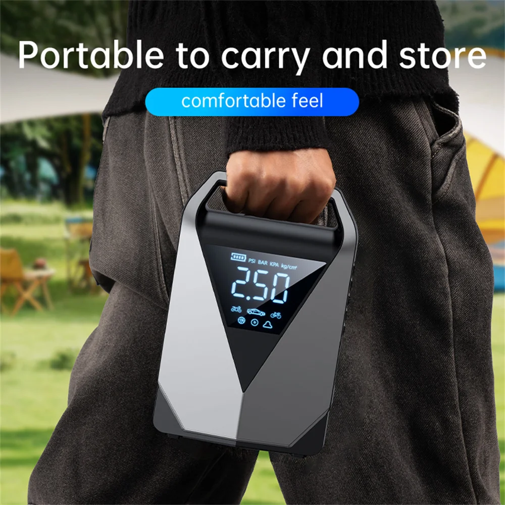 Car Air Pump Air Compressor 150PSI Electric Wireless Portable Tire Inflator Pump for Motorcycle Bicycle Car Tyre Ball 12000mA