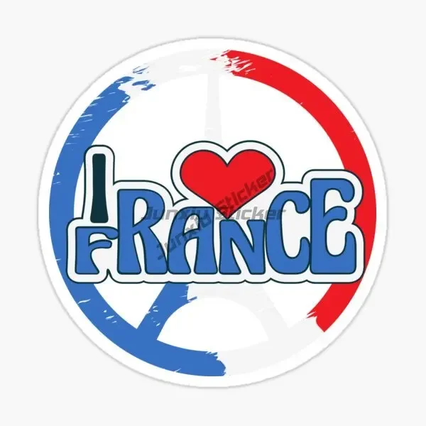 F France flag map Eiffel tower creative personalized Stickers for car helmet window Fridge wall Decoration Accessories