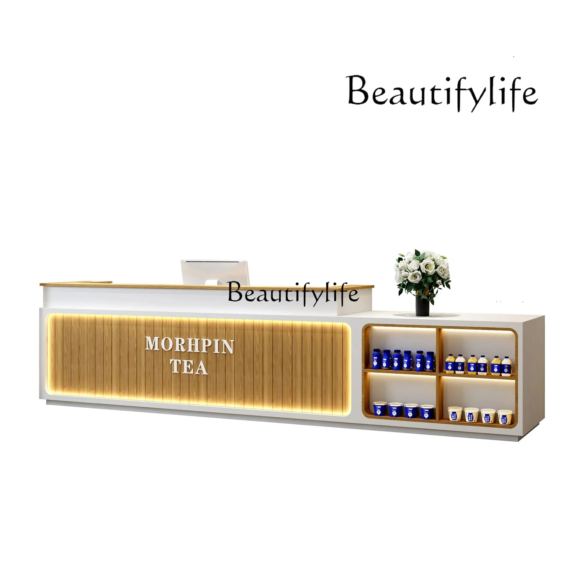 

Cafe Fruit Shop Bar Beauty Salon Reception Desk Company Women's Clothing Hairdressing Front Desk