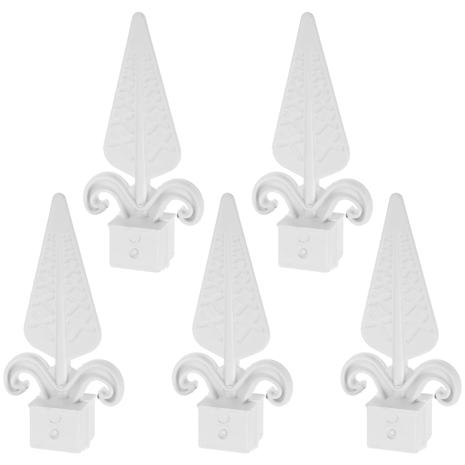 

10 Pcs Fence Spearhead Finial Post Tops Border Finials Lattice Decor Accessory Plastic Pointed Shape Topper Garden Decorations