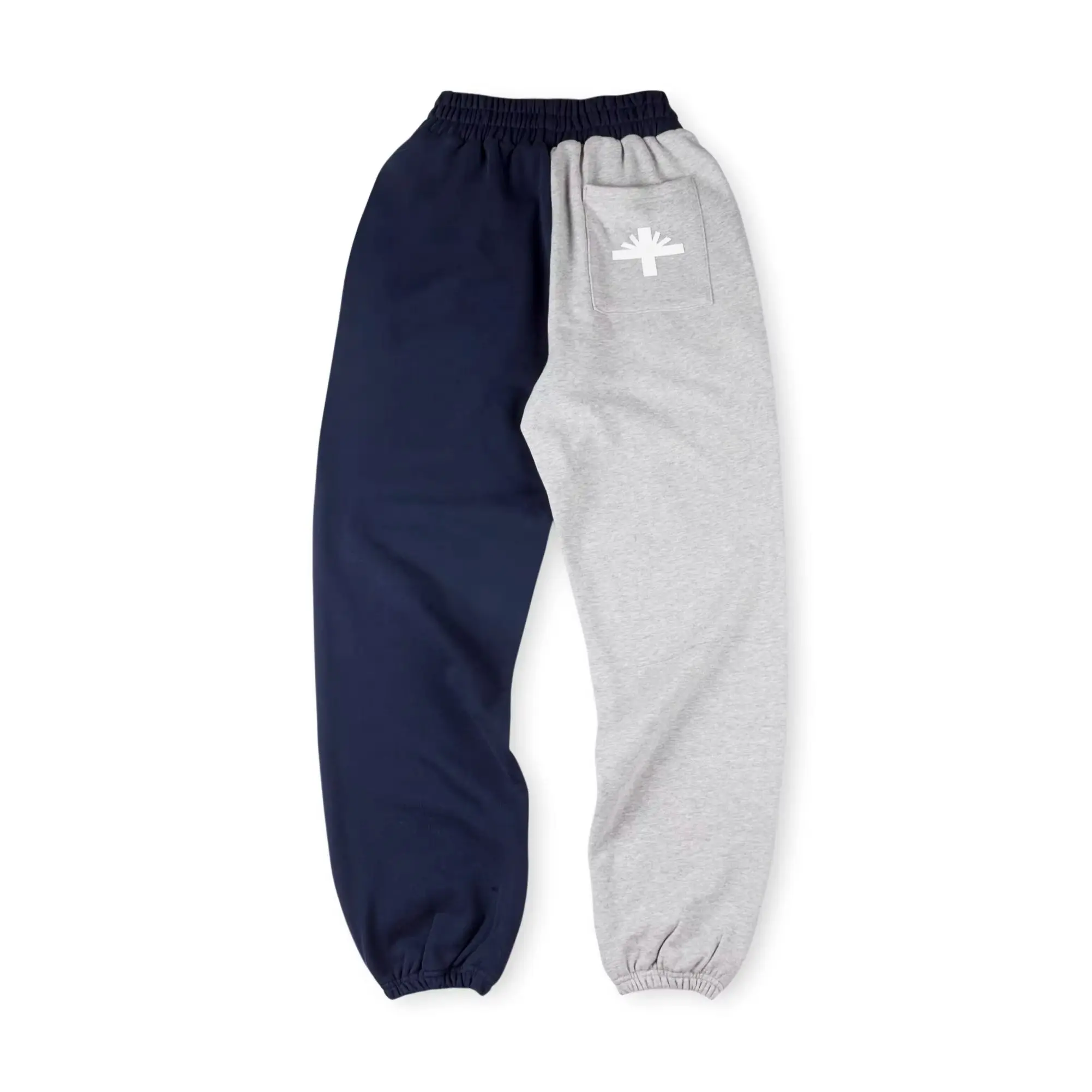 Vertabrae street three-dimensional printed color-blocking sporty men's casual trousers