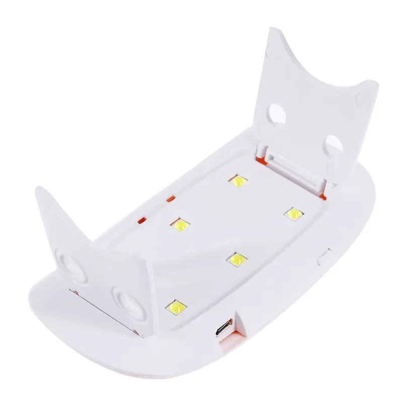 6W Witte Nageldroger Machine UV LED Lamp Draagbare Micro USB-kabel 30s Droger Nagel UV Gel Vernis Droger 3 LEDS Lamp Nail Art Gereedschap