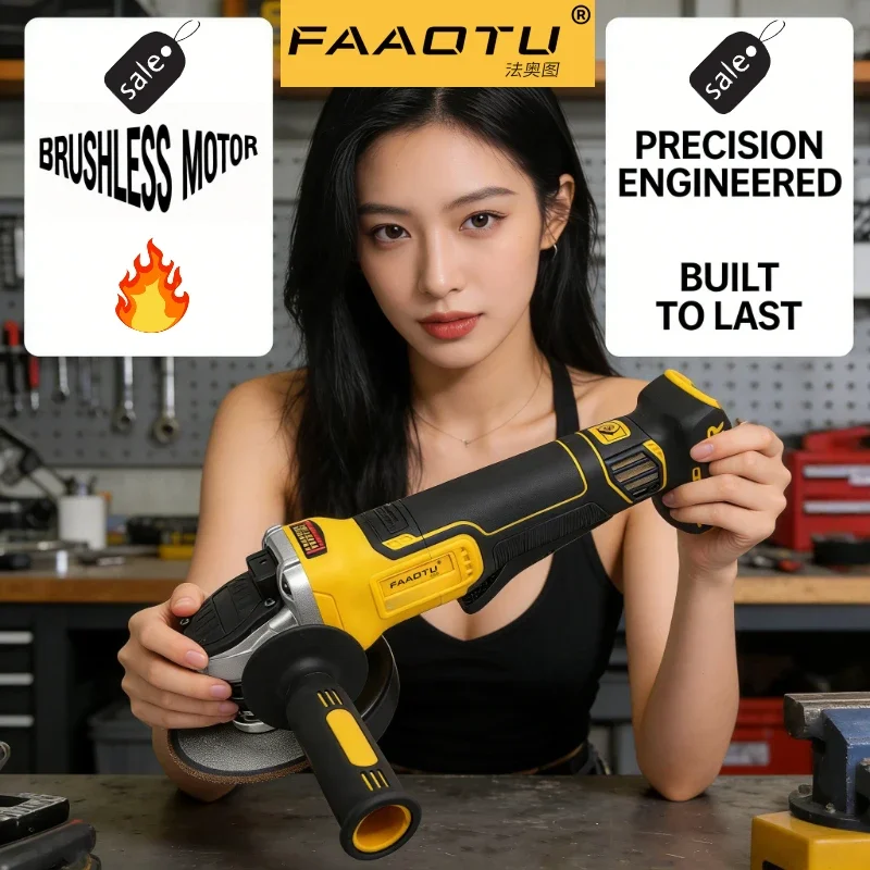 FAAOTU 406 Cordless Grinder, 20V, Same Durability as DW for Metal Work Compatible with DW batteries NO battery view 3