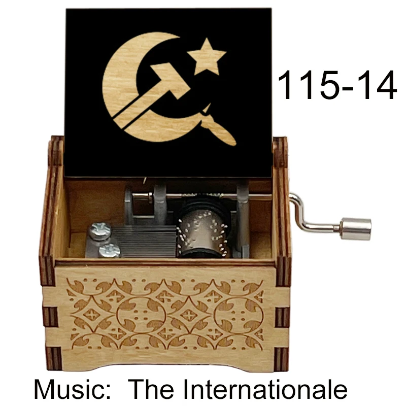 Wooden The Internationale Music Box hand Musical Box Gift For students workmate friends father mother grandfather new year gift