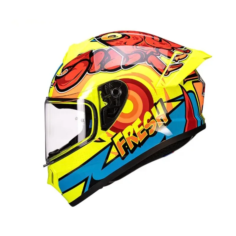 Airo New Red Arrow S Full Face Motorcycle Helmet Men's/Women's Four Seasons Universal ABS  XL Size Breathable Quick Release ECE
