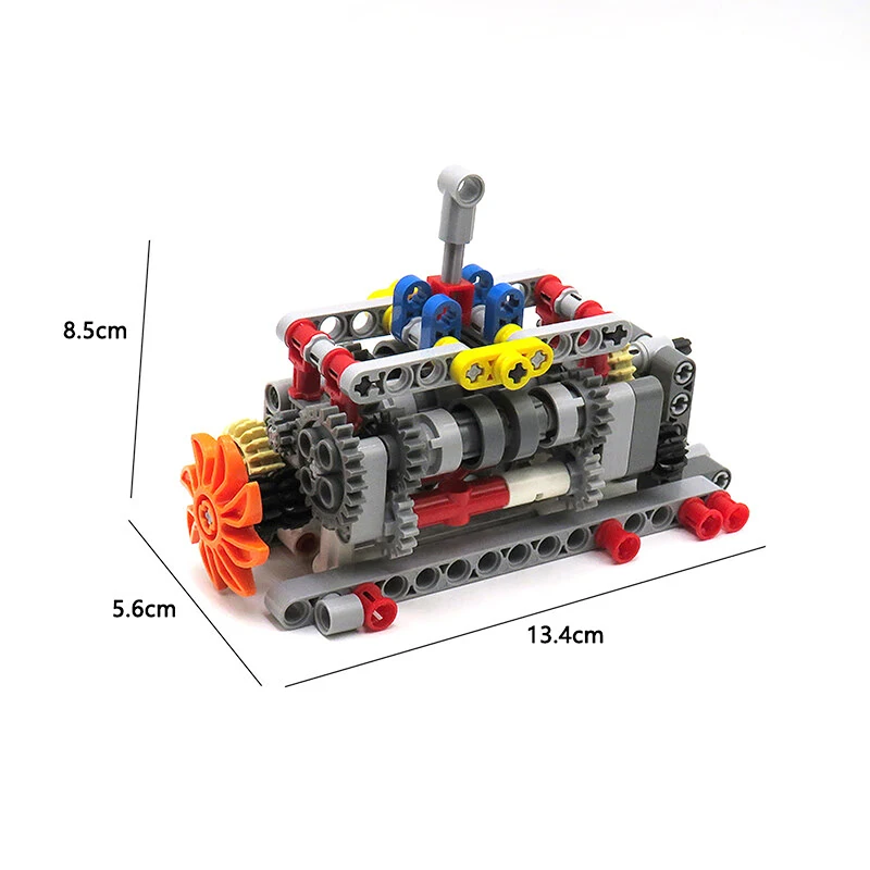 Kreative 6-Gang-Getriebe US MOC Technische Bausteine 8x Geschwindigkeit Getriebe DE/UK-Versionen Puzzle Spielzeug Ziegel Modell Teile