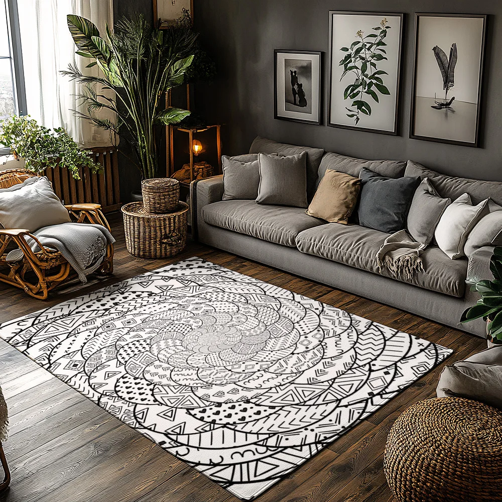 

Boho Mandala Carpet Doormat Washable Non Slip Floor Mat Living Room Decor Home Entrance Rug Artistic Pattern Area Rug Gift Idea