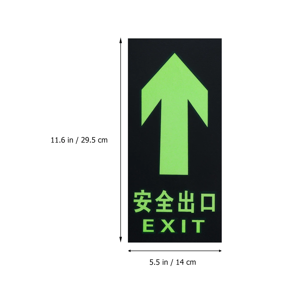 

8pcs Photoluminescent Luminous Exit Sign Wall Sticker Decal Emergency Direction Indicator Noctilucence Safety Door Gate
