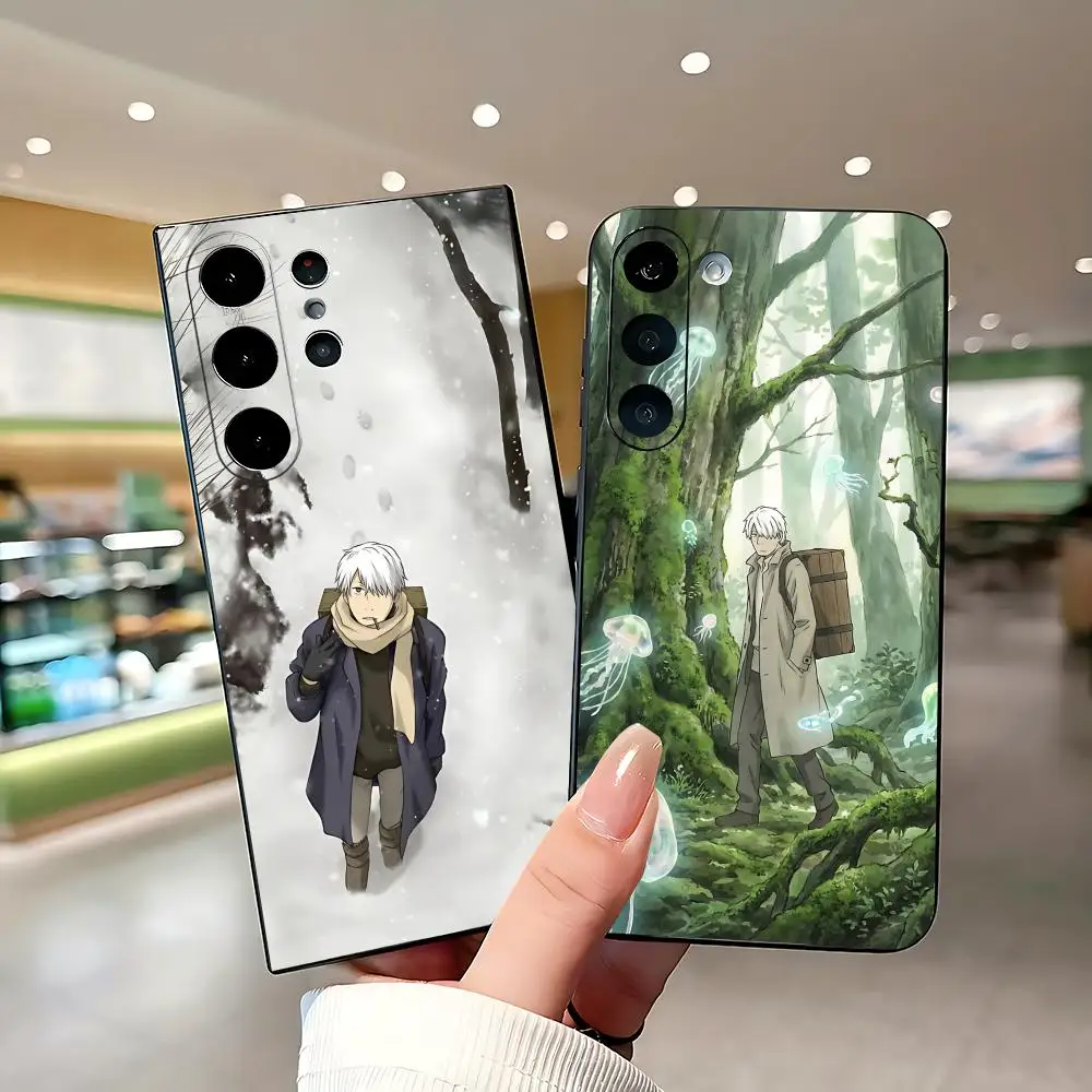 Hot Anime Mushishi Cool Phone Case For Samsung Galaxy S26 S25 S24 S23 S22 S21 Plus Ultra Fold A Soft Black view 3