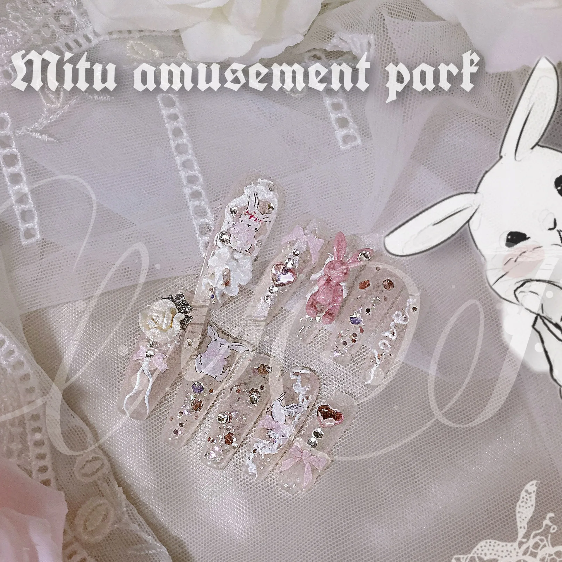 Ultra Thin Nail Art Stickers Rabbit Stickers