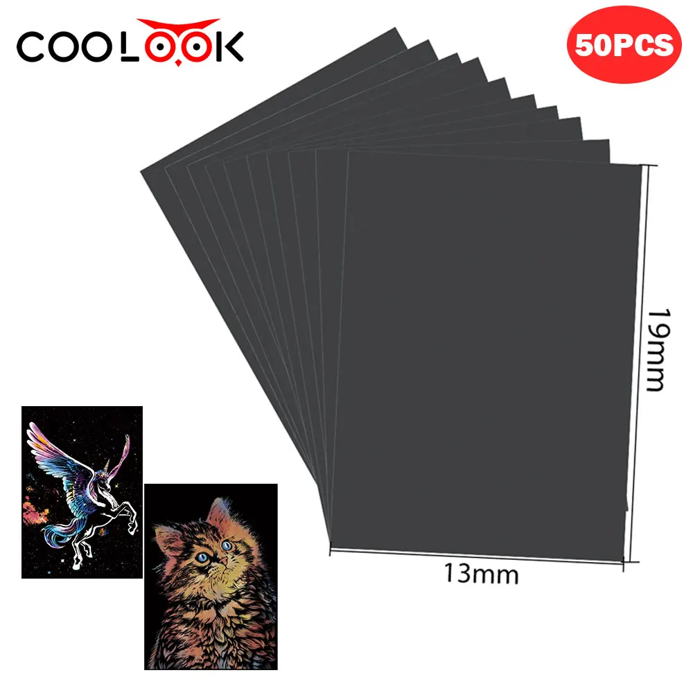 Criativo Arco-íris Scratch Art Paper Gravador a Laser Cartão Faça Você Mesmo Multi-color Laser Machine Material 32k 16k a4