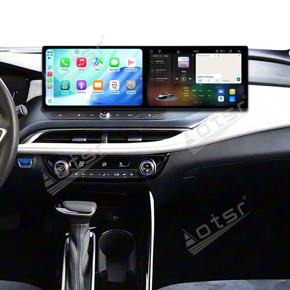 For Buick VELITE 6 2019-2022 Dual 10.1 Inch Android 15 CarPlay Radio HD Touch Screen Multimedia Player with Car GPS Navigation