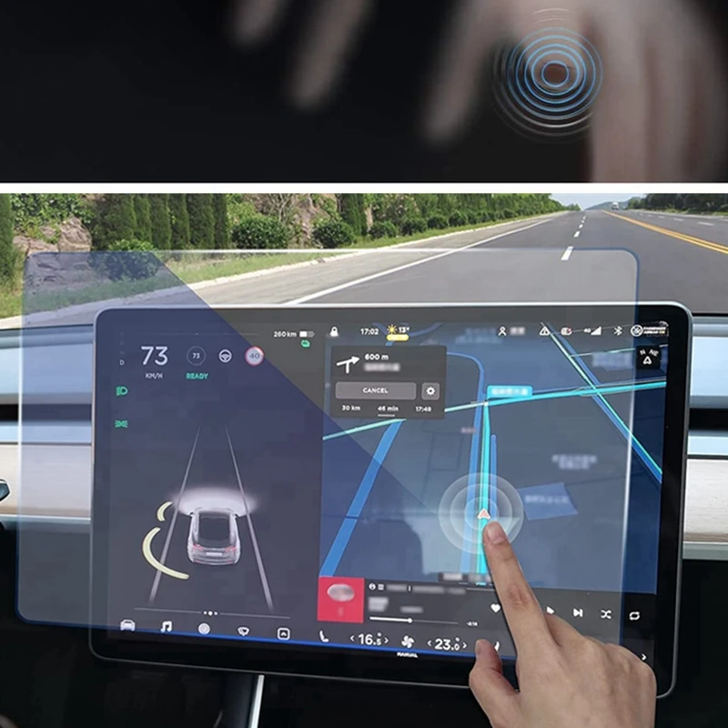 Per Tesla Model 3 Y 2023 2022 2021 9H proteggi schermo in vetro temperato opaco pellicola di navigazione per controllo centrale accessorio per la
