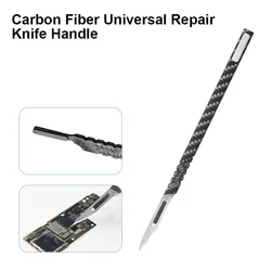QIANLI TX01 Carbon Fiber Knife Handle for Mobile Phone Motherboard Repair Universal CPU IC Chip Removal Disassembly Repair Tool