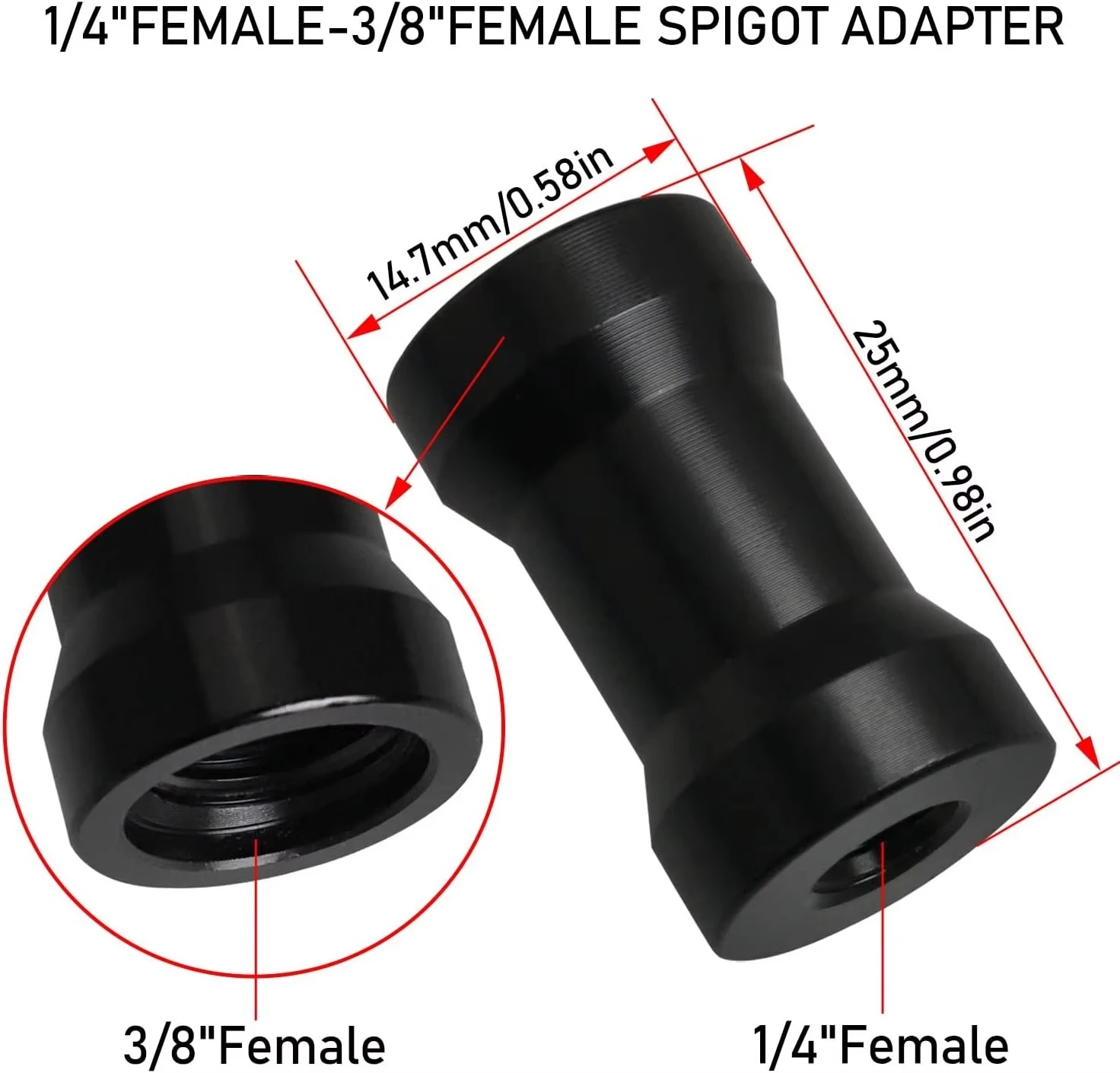 Novo design M12 macho para 3/8 fêmea acessórios de conversão são usados para tripé de câmera tripé bola suporte de flash, 3/8-16 a M12
