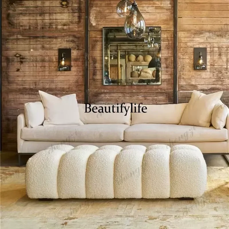 for A73 Bedroom Bed End Entry Stool Floor Foot Living Room Makeup Stool Indoor Hotel Entrance Furniture Home Decor