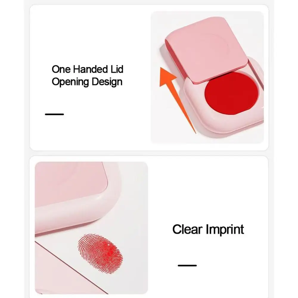 Clear Stamping Mini Fingerprint Ink Pad Anti-Fake Quick-drying Thumbprint Ink Pad Finger Printing Portable