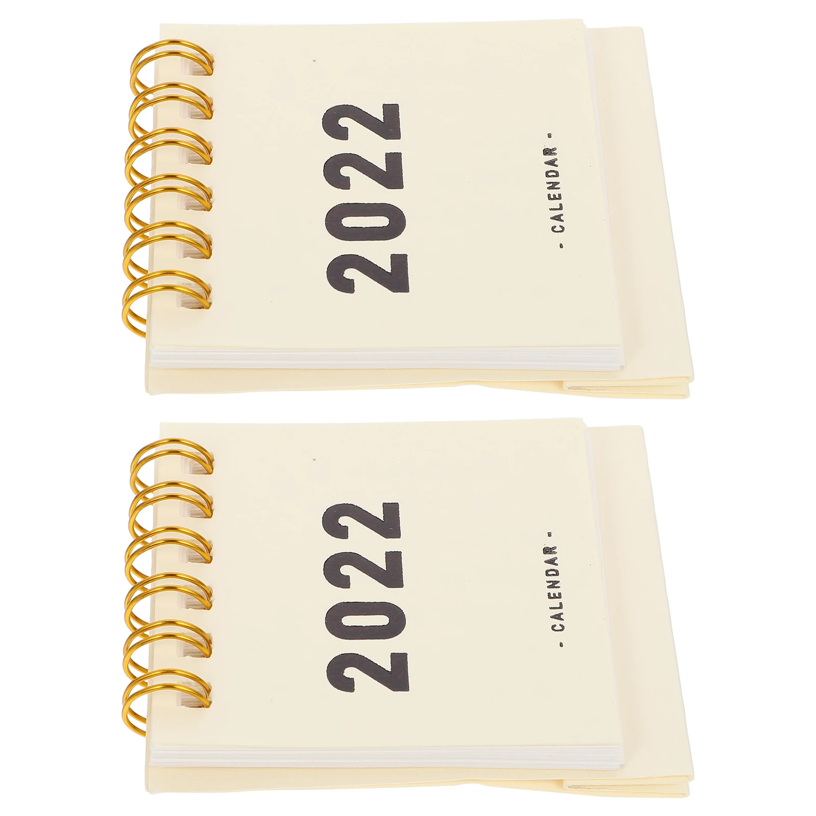 

2 PCS Note Calendar Easel 2022 Table 2021- Simple Mini Desktop Small Flip Home Chic Office