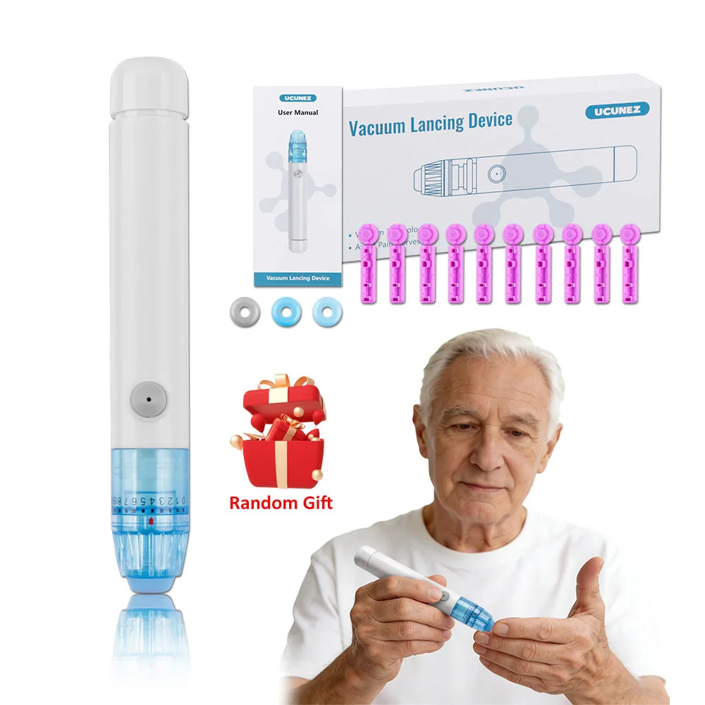 

Ручка-лансет для забора крови с регулируемой глубиной прокола, одноразовые стерильные иглы для глюкометра, медицинские инструменты для сбора крови