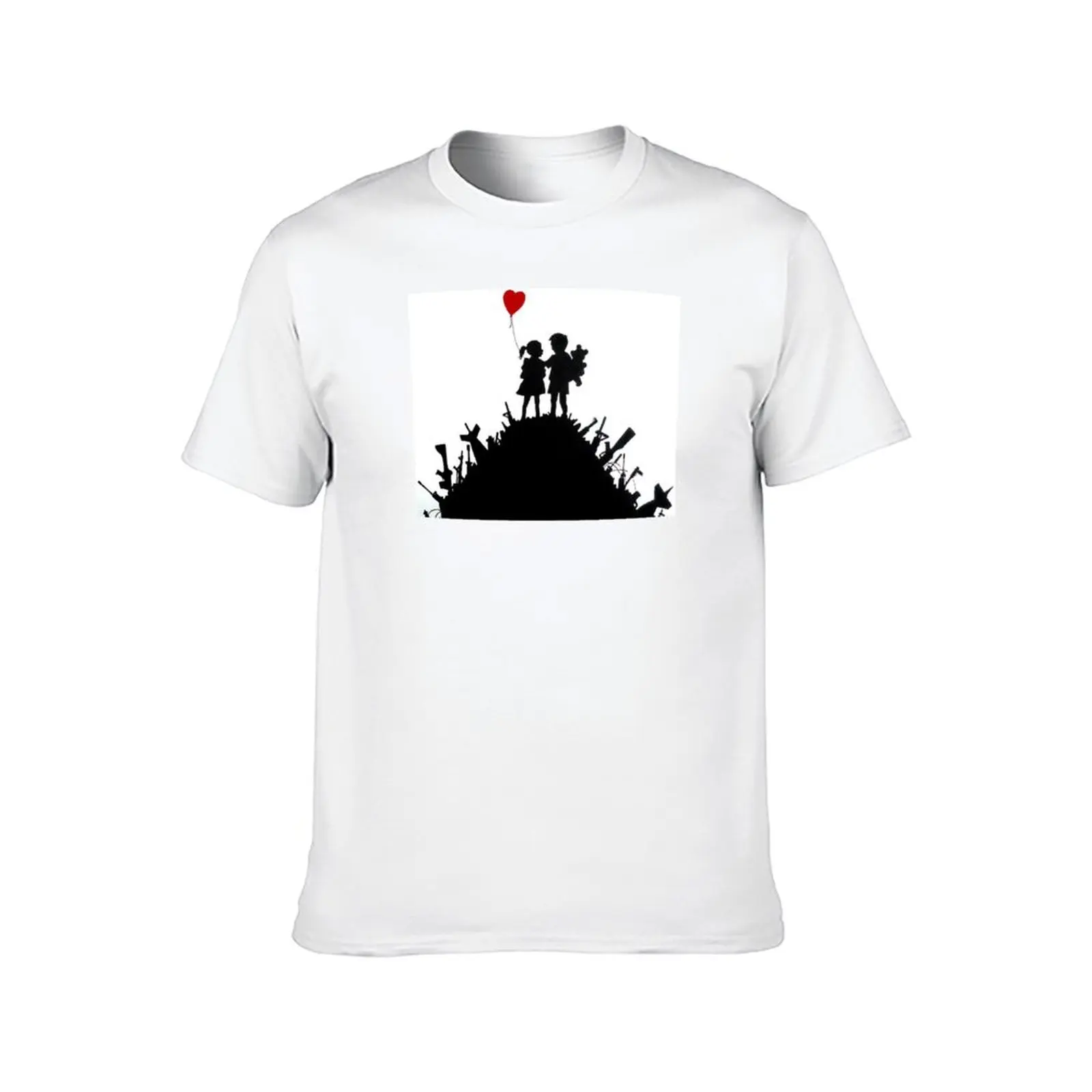 BANKSY Boy & Girl GUN HILL LOVE T-Shirt Funny t-shirt graphic t shirt vintage fashion shirts outfits for men