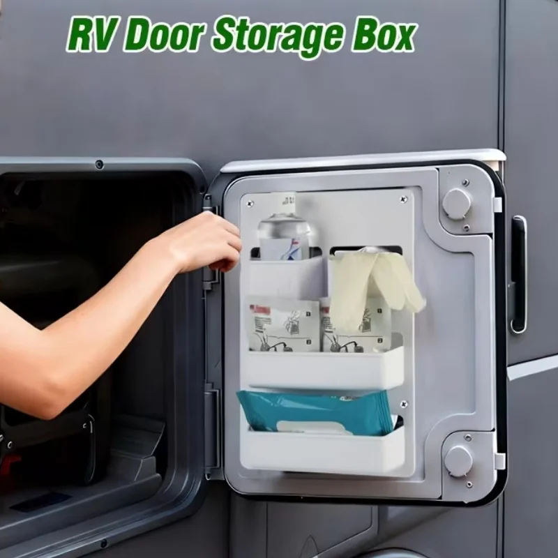 For Kassett Shelf Boxes Motorhome Caravan Toilet Compartment Door Storage Pocket White High Quality RV Storage Accessories