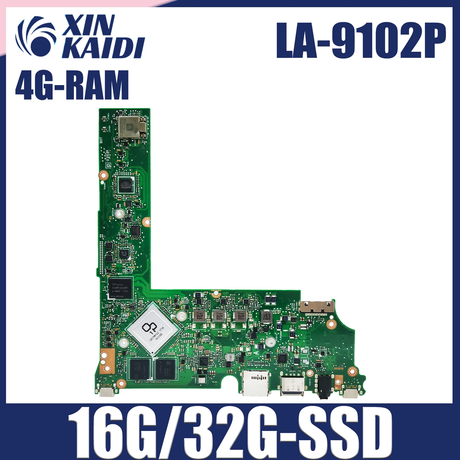 For ASUS Chromebook Flip C101 C101P C101PA Laptop Motherboard RK3399 With 4G-RAM 16G/32G-SSD MAIN BOARD