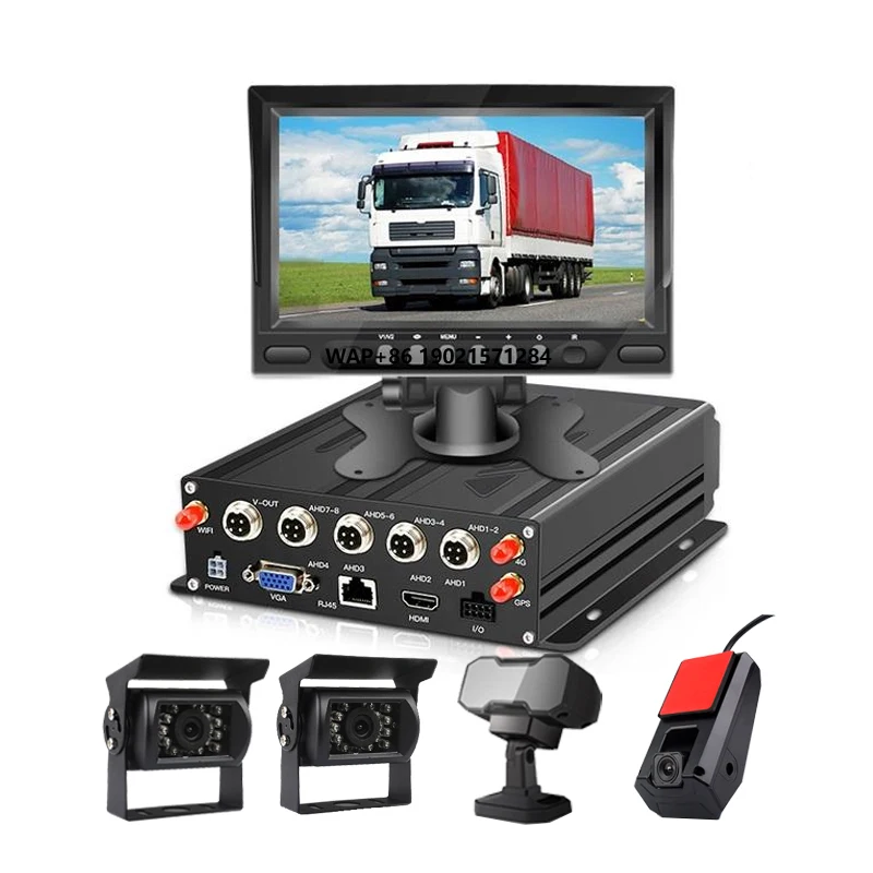 

AI 4CH MDVR Truck DVR with 4G GPS Bus CCTV Anti-Sleep Warning Call for Car Video Drive Mobile Reversing Aid